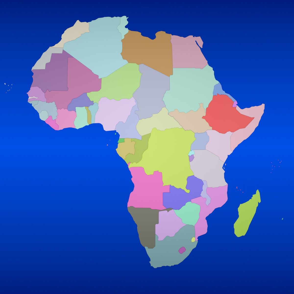 Africa 3D Map 3d model