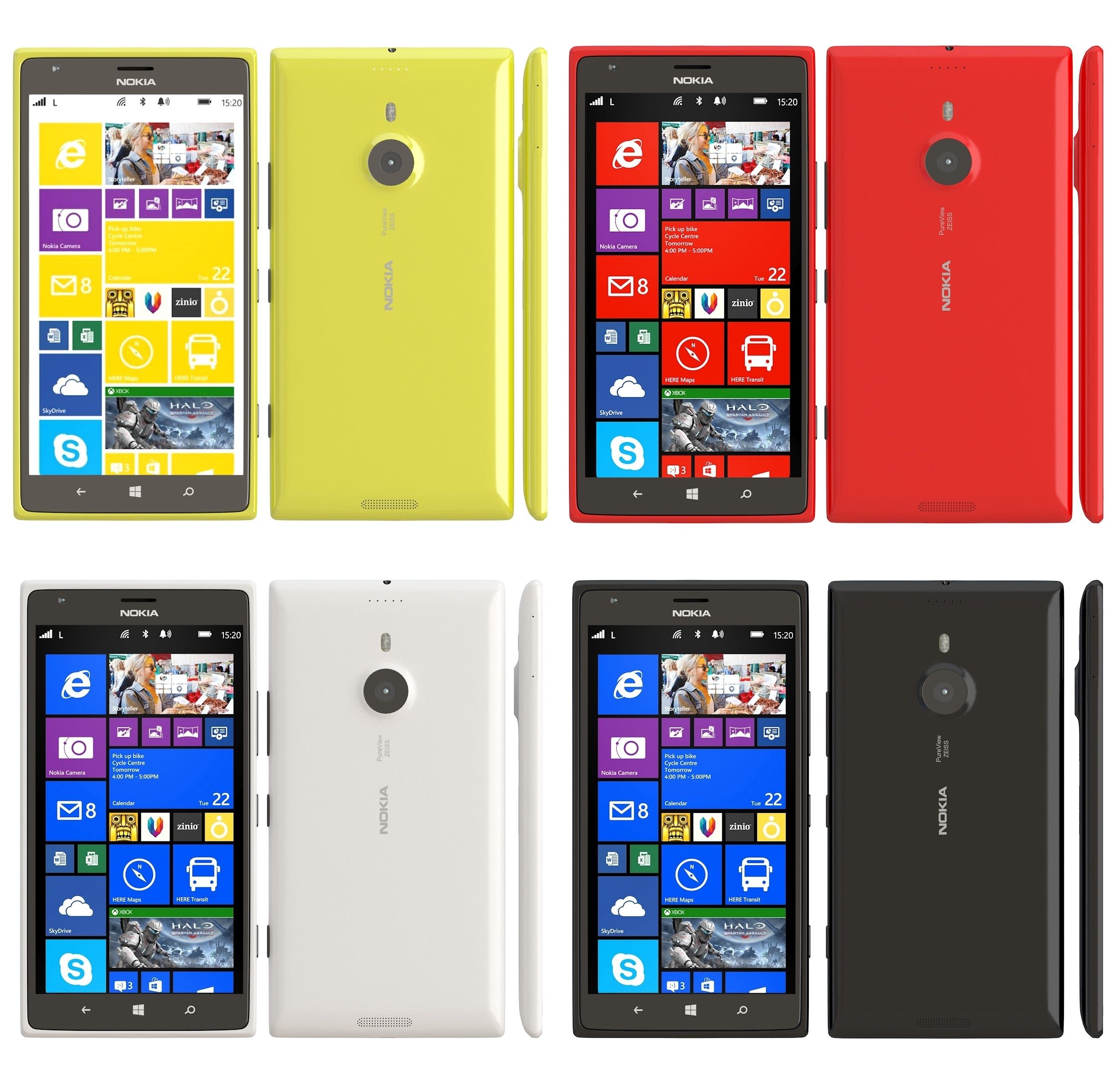 Nokia Lumia 1520 all color 3d model