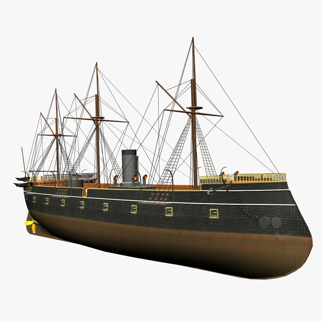 savaş gemisi 3d model