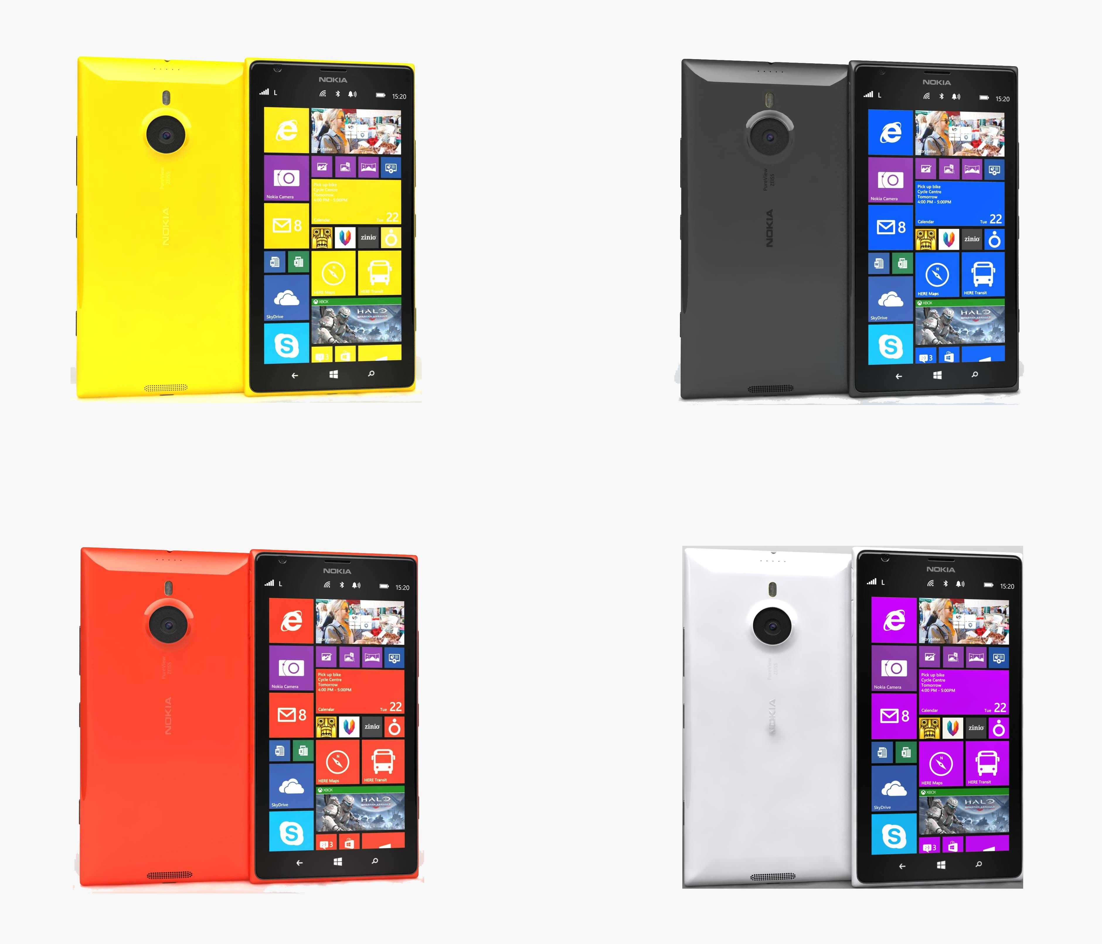 Nokia Lumia 1520 All Colors royalty-free 3d model - Preview no. 1