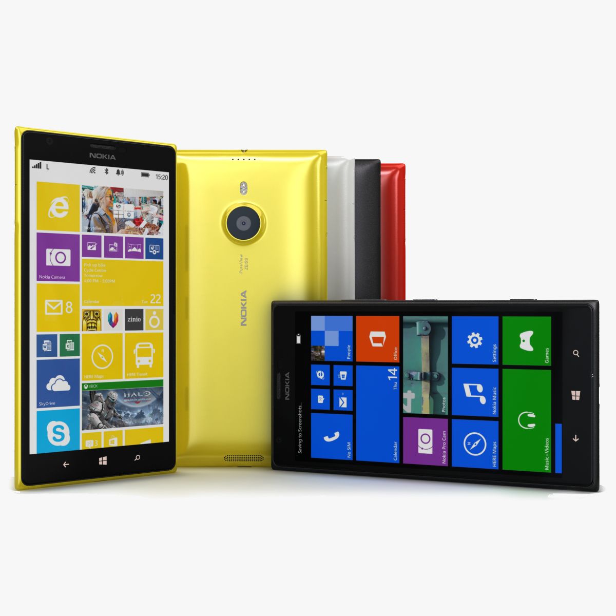 Nokia Lumia 1520 All Colors 3d model