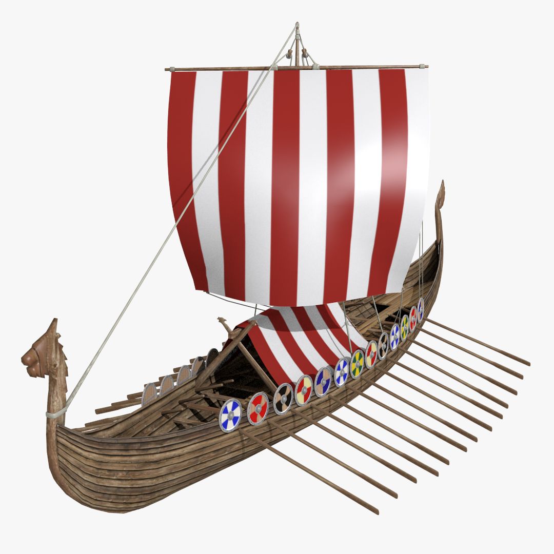 Drakkar, Viking Ship 3d model