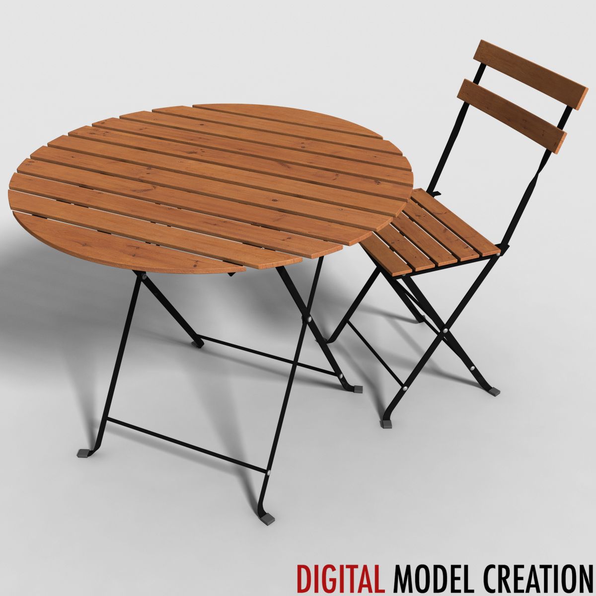 set di mobili per bistrot 02 3d model