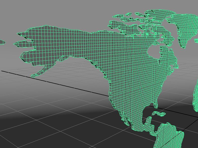 Earth Continents 3d model