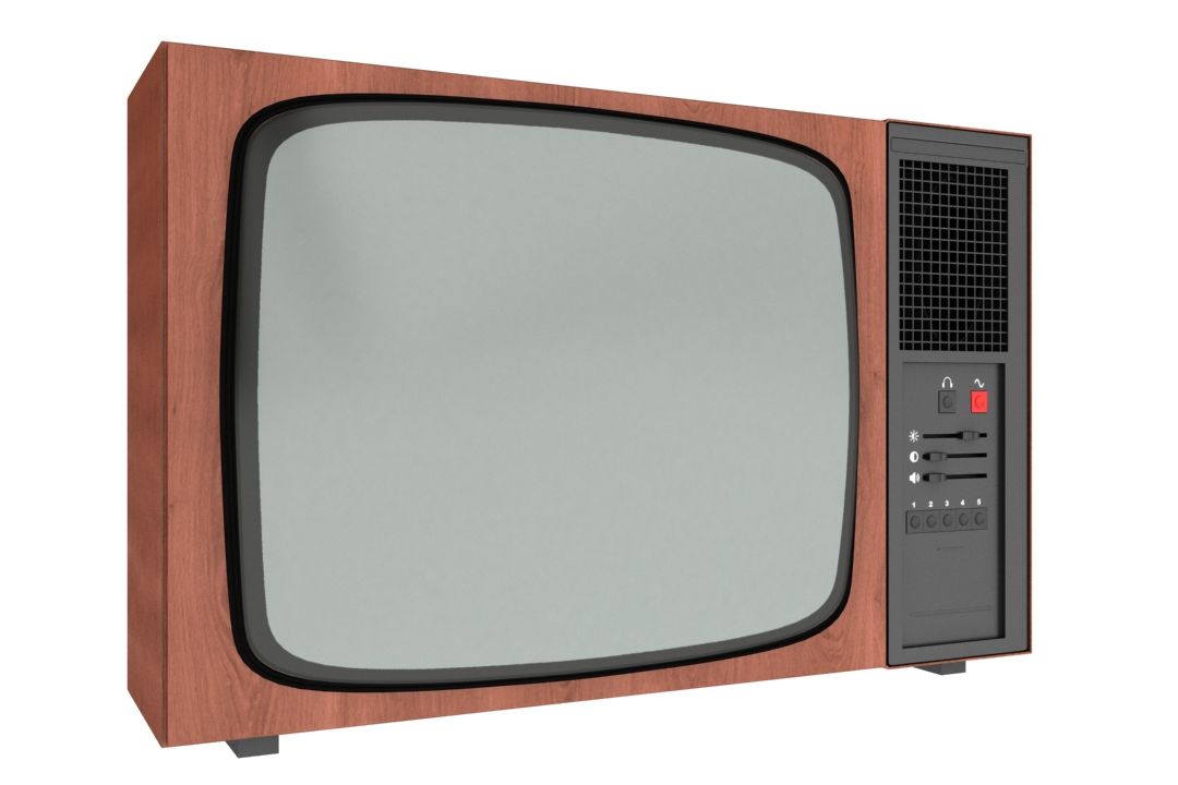 crt tv 3d model