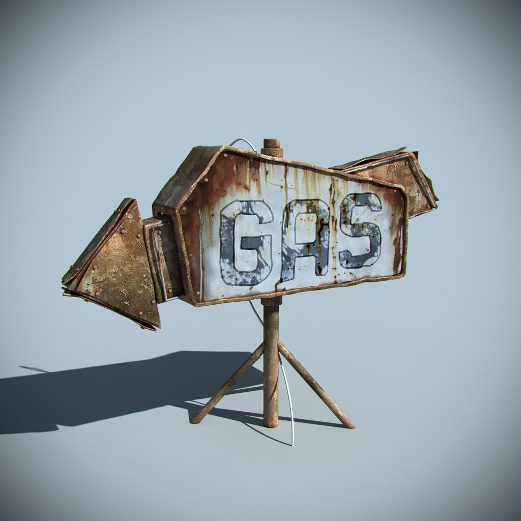 Gas-Zeichen 3d model