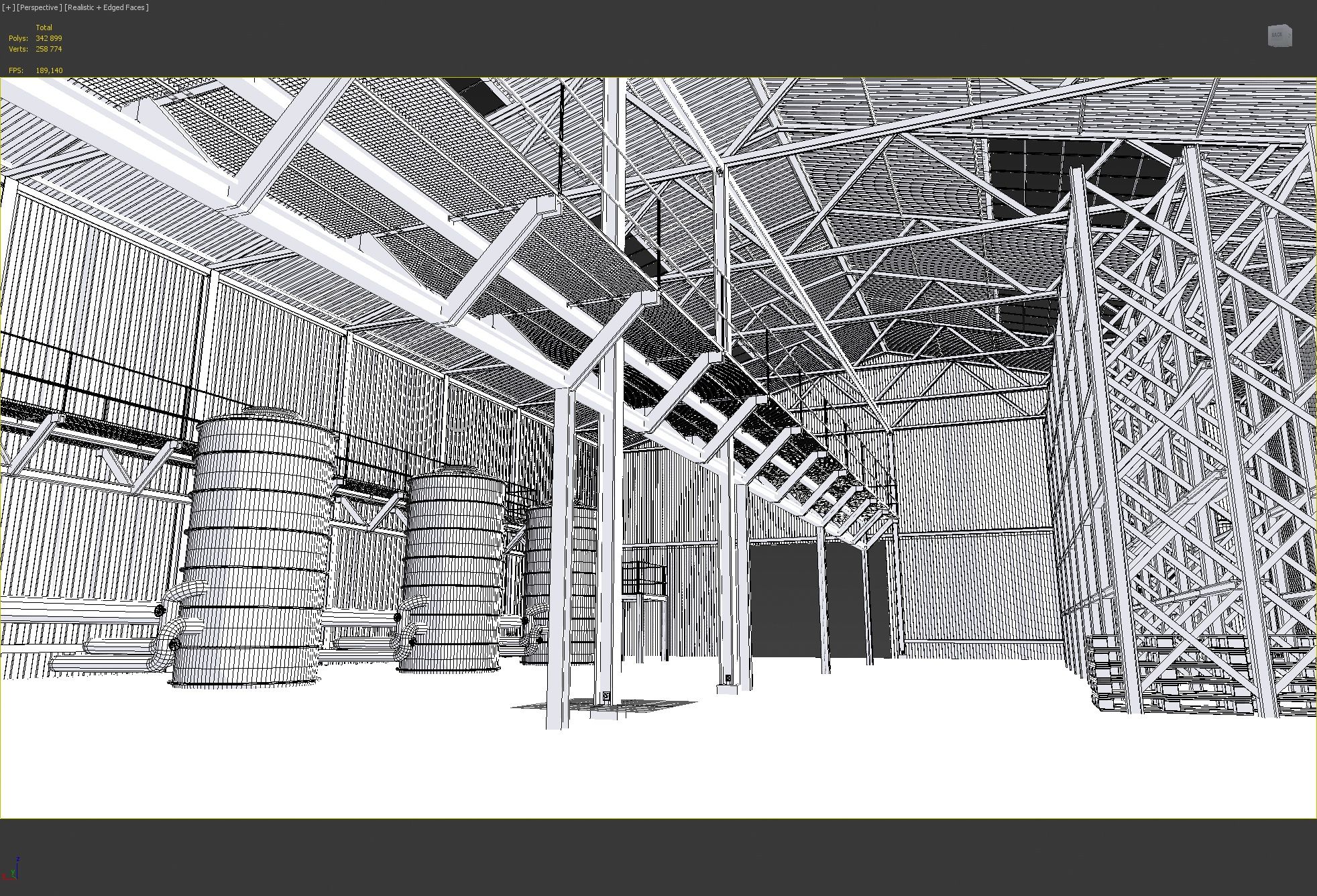 magazzino industriale 3d model