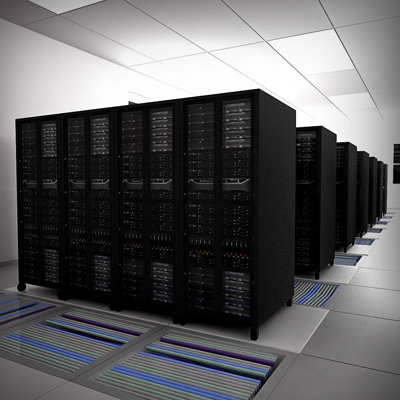 Communications Server Room 3d model