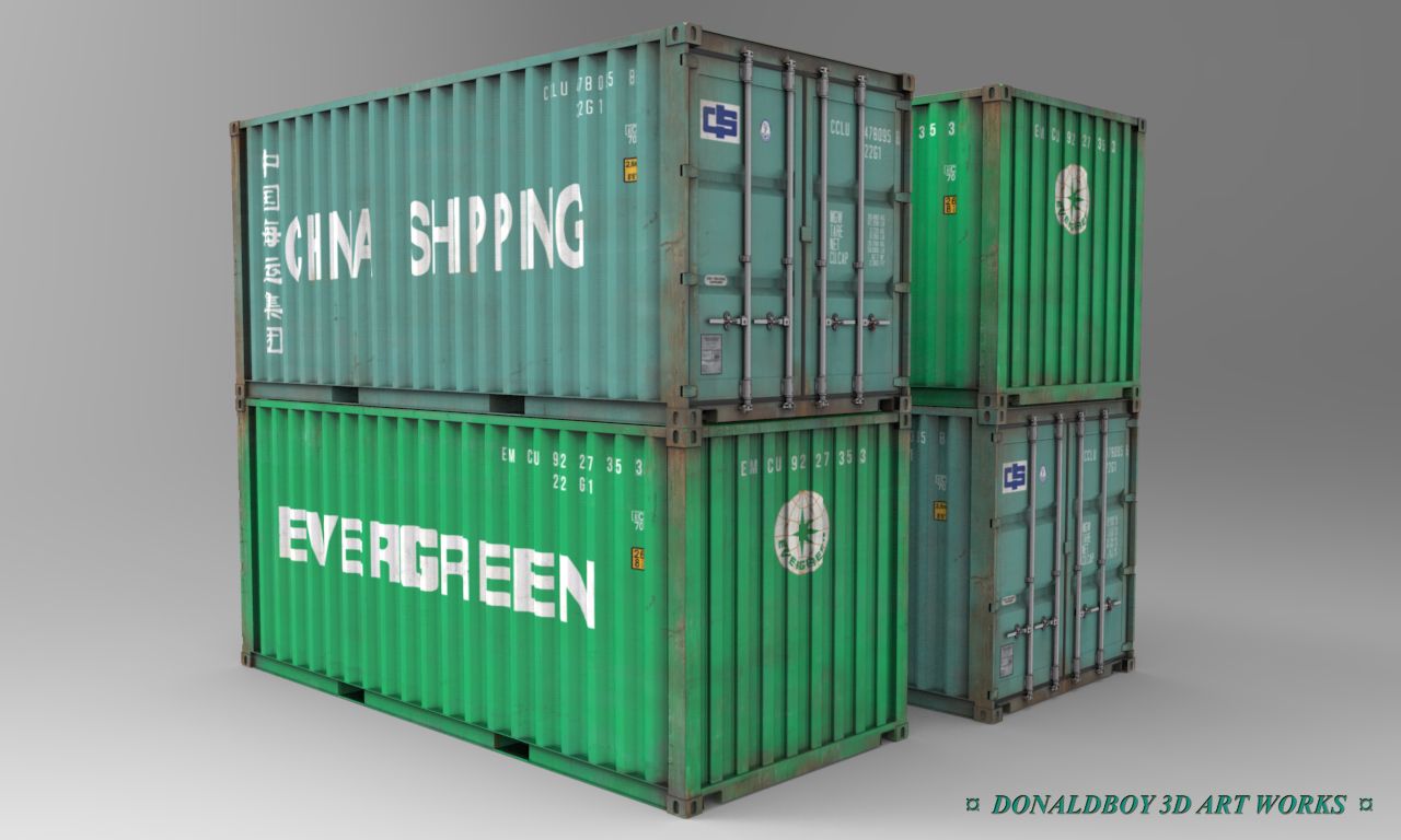 Container 20ft 3d model