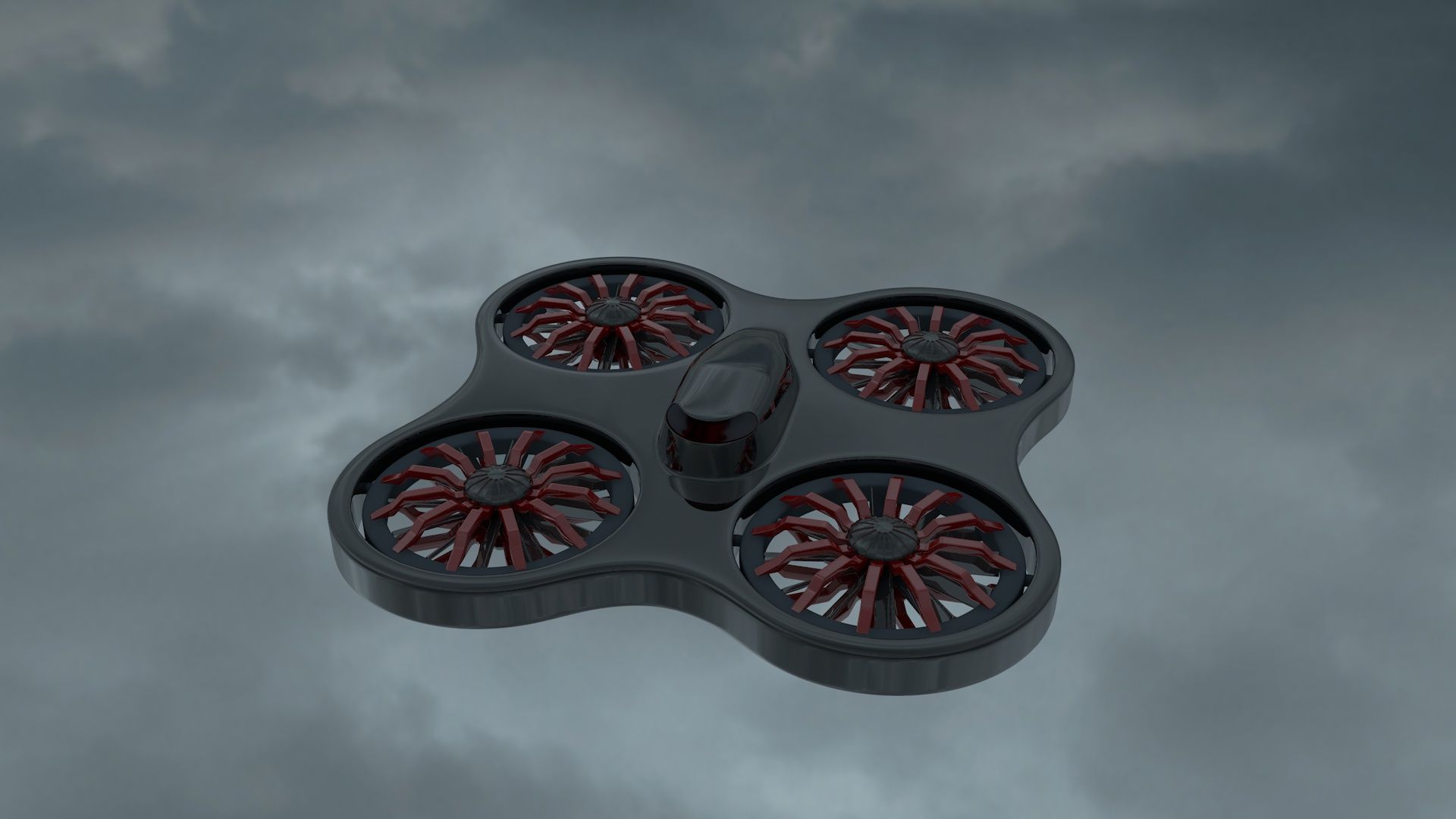 quadrimoteur drone 3d model