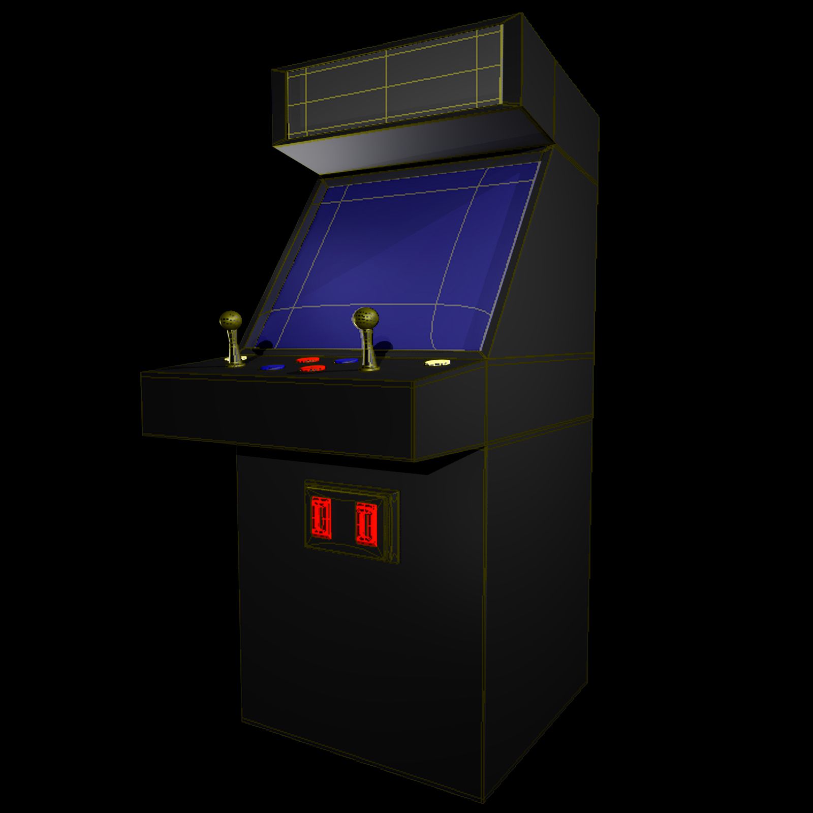 Arcade-Spiel royalty-free 3d model - Preview no. 12