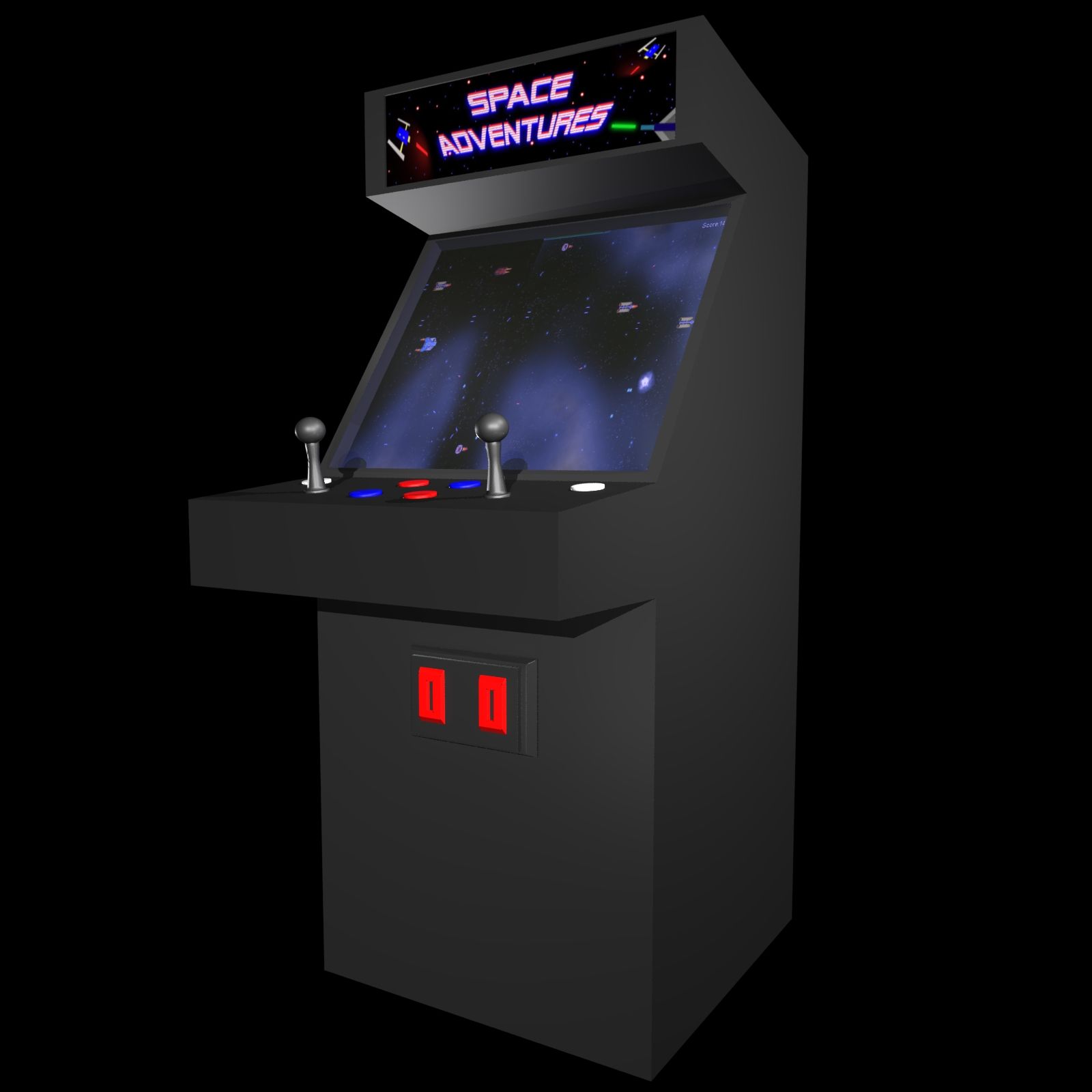 Arcade-Spiel royalty-free 3d model - Preview no. 9