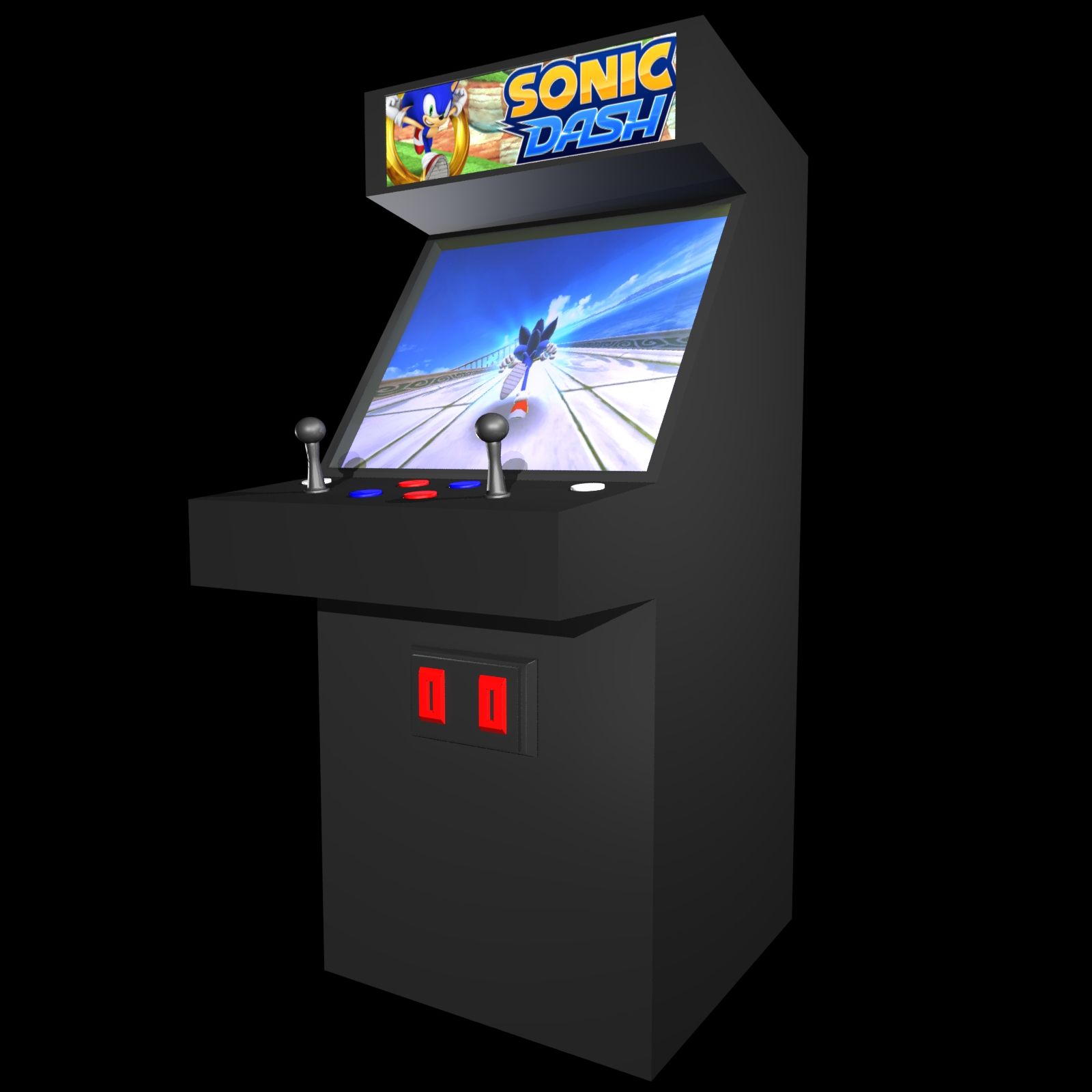 Arcade-Spiel royalty-free 3d model - Preview no. 8