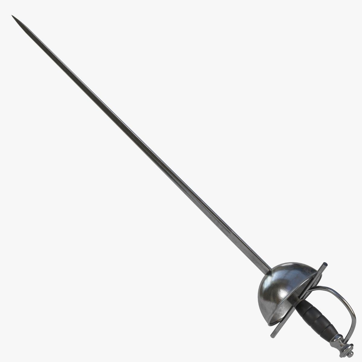 Italian foil fencing sword 3d model