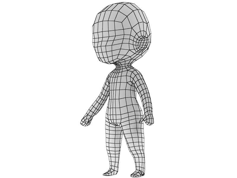 Chibi Base Mesh 3d model