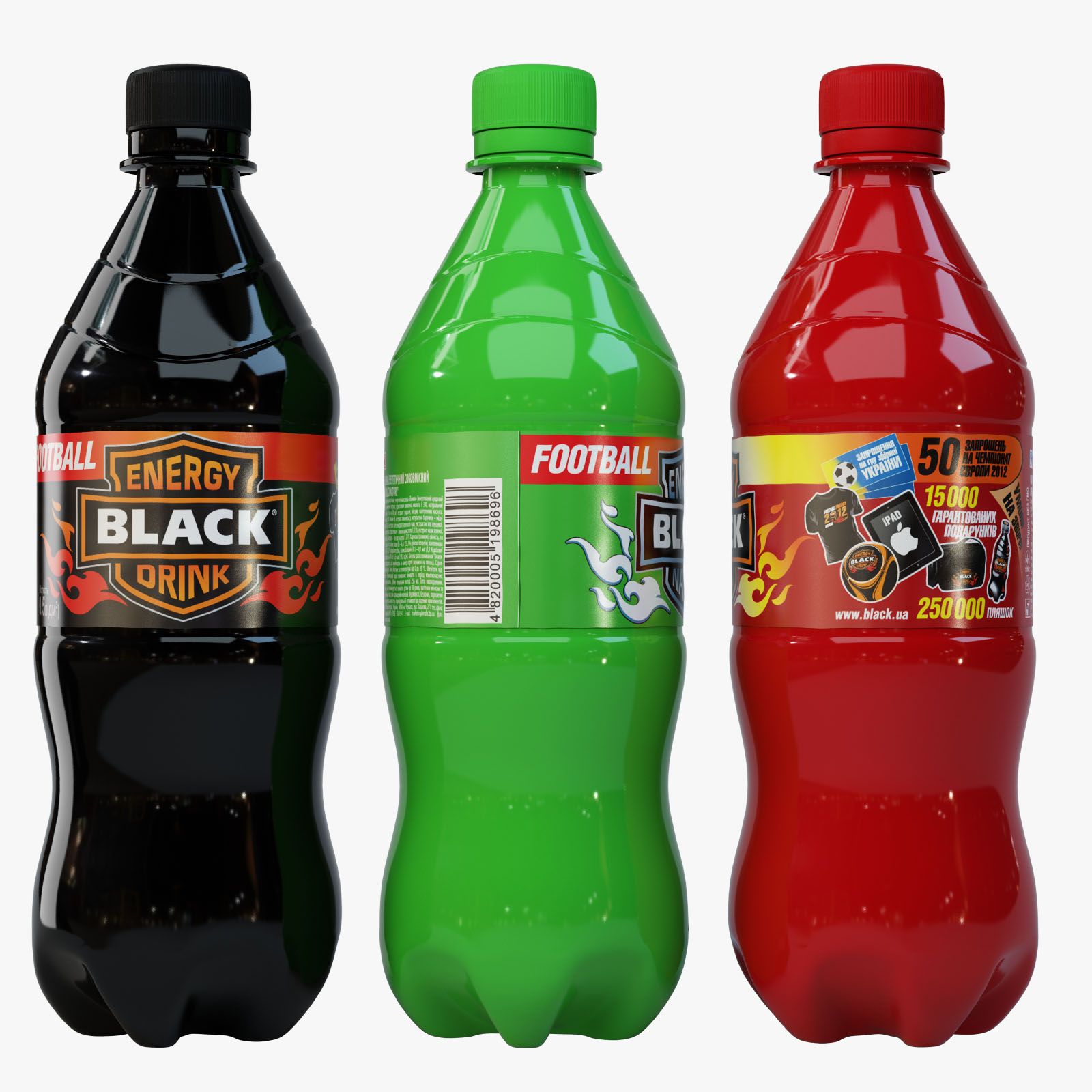 Flasche Schwarze Energie 3d model