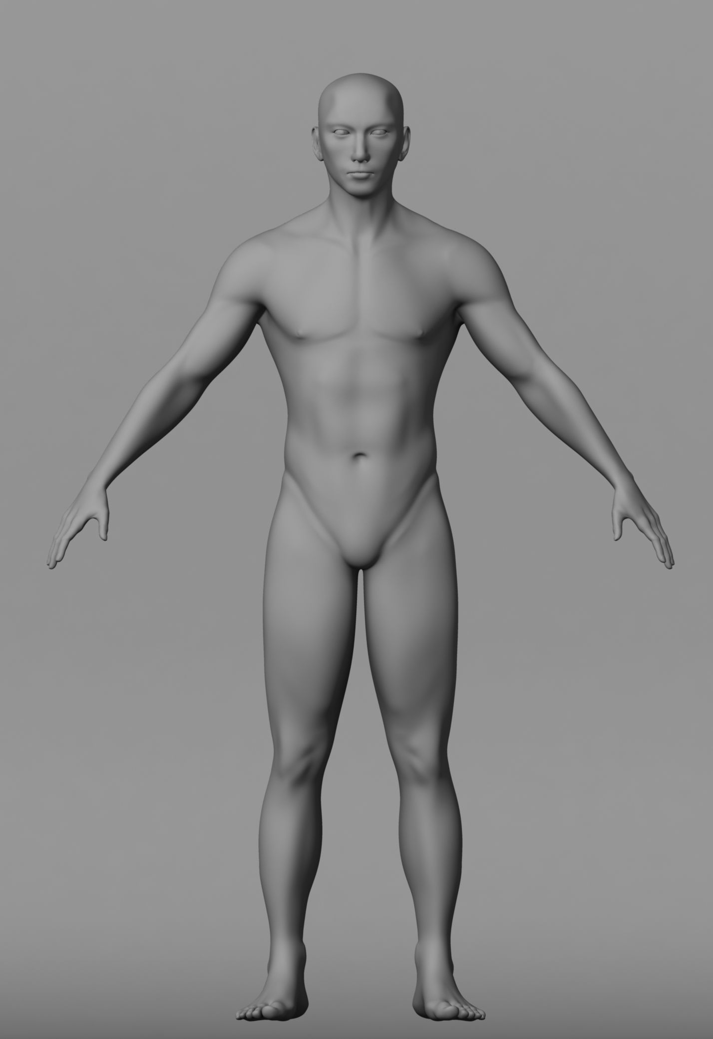 Malha de Base Masculina Humana 3d model