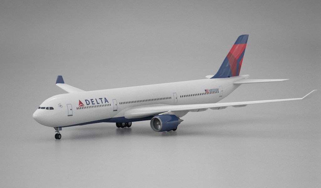 Airbus A330 Delta 3d model