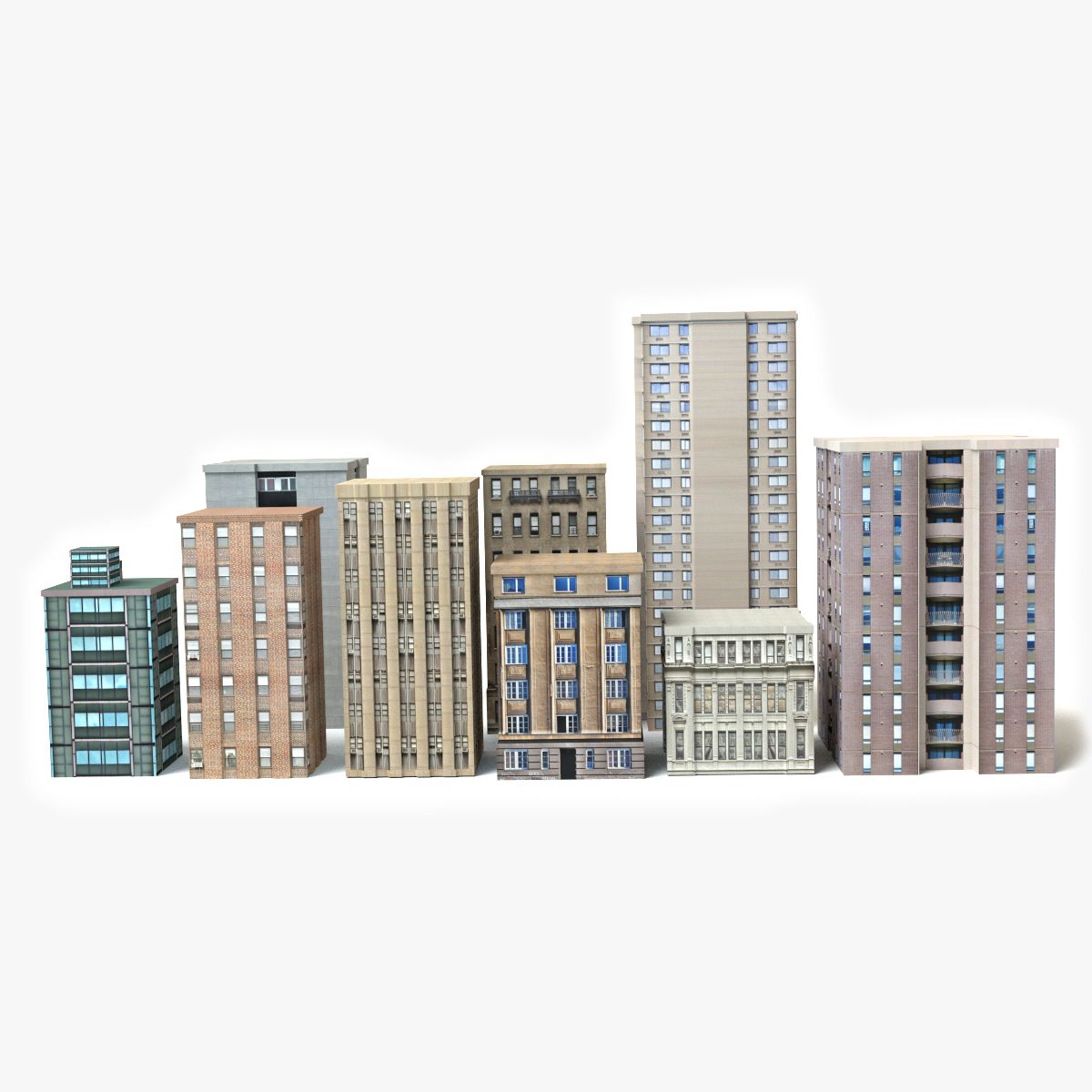 低聚建筑 3d model