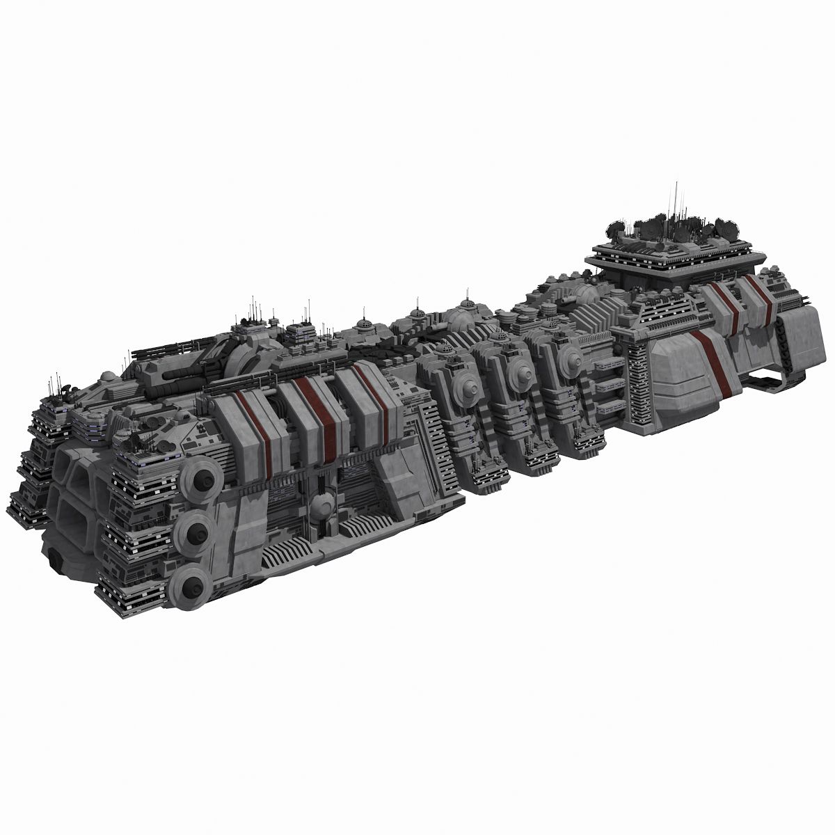 Large Spaceship 1 - Sci Fi Futuristic HD Spacecraft 3d model