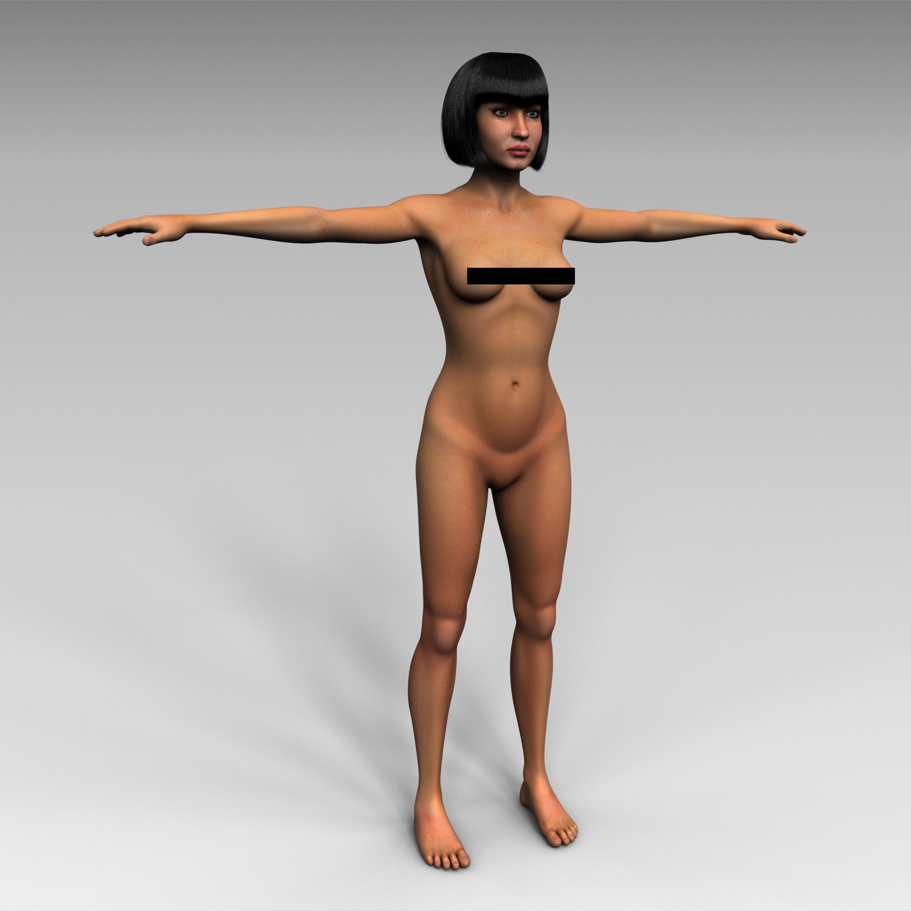 여자 3d model