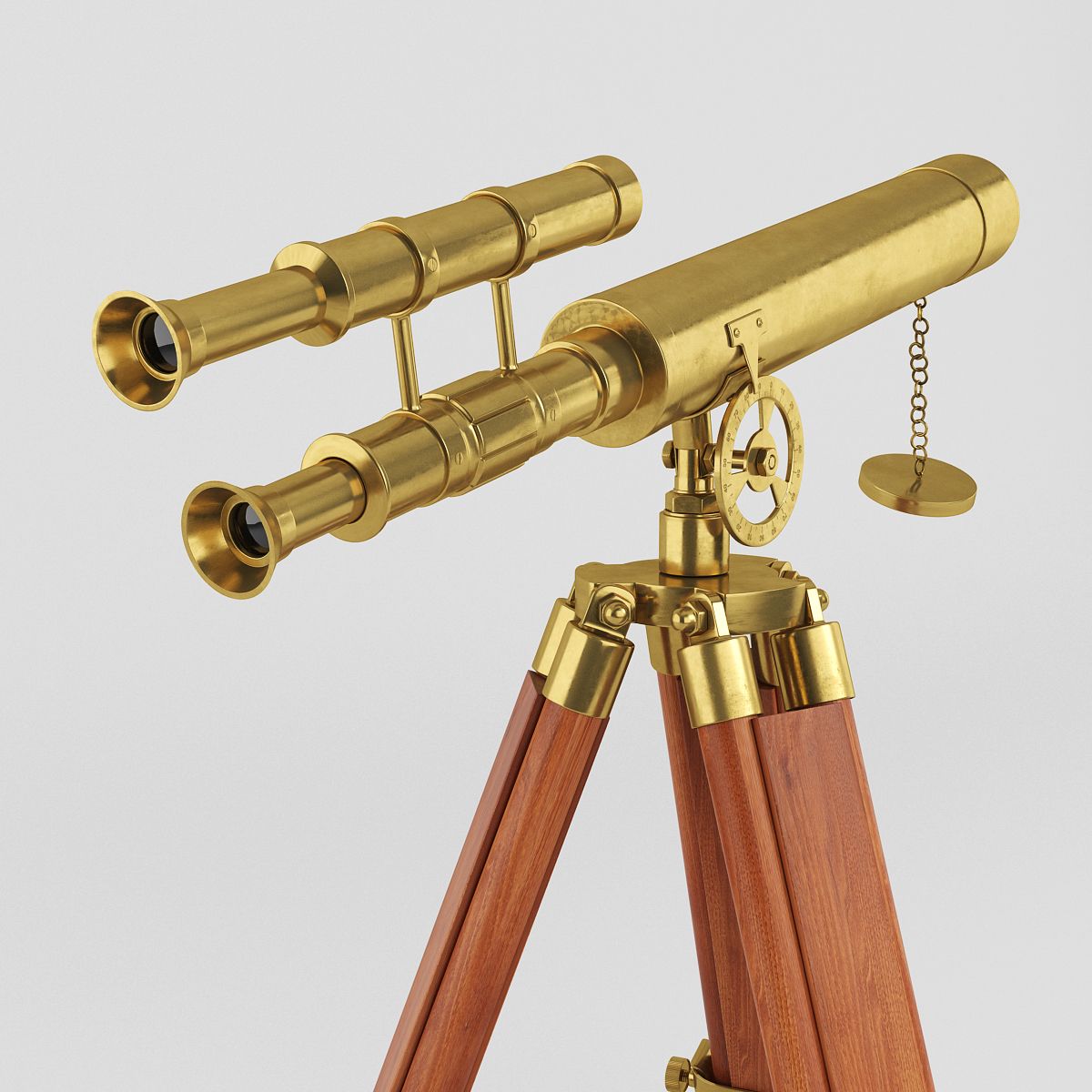 Antyczny Teleskop royalty-free 3d model - Preview no. 4