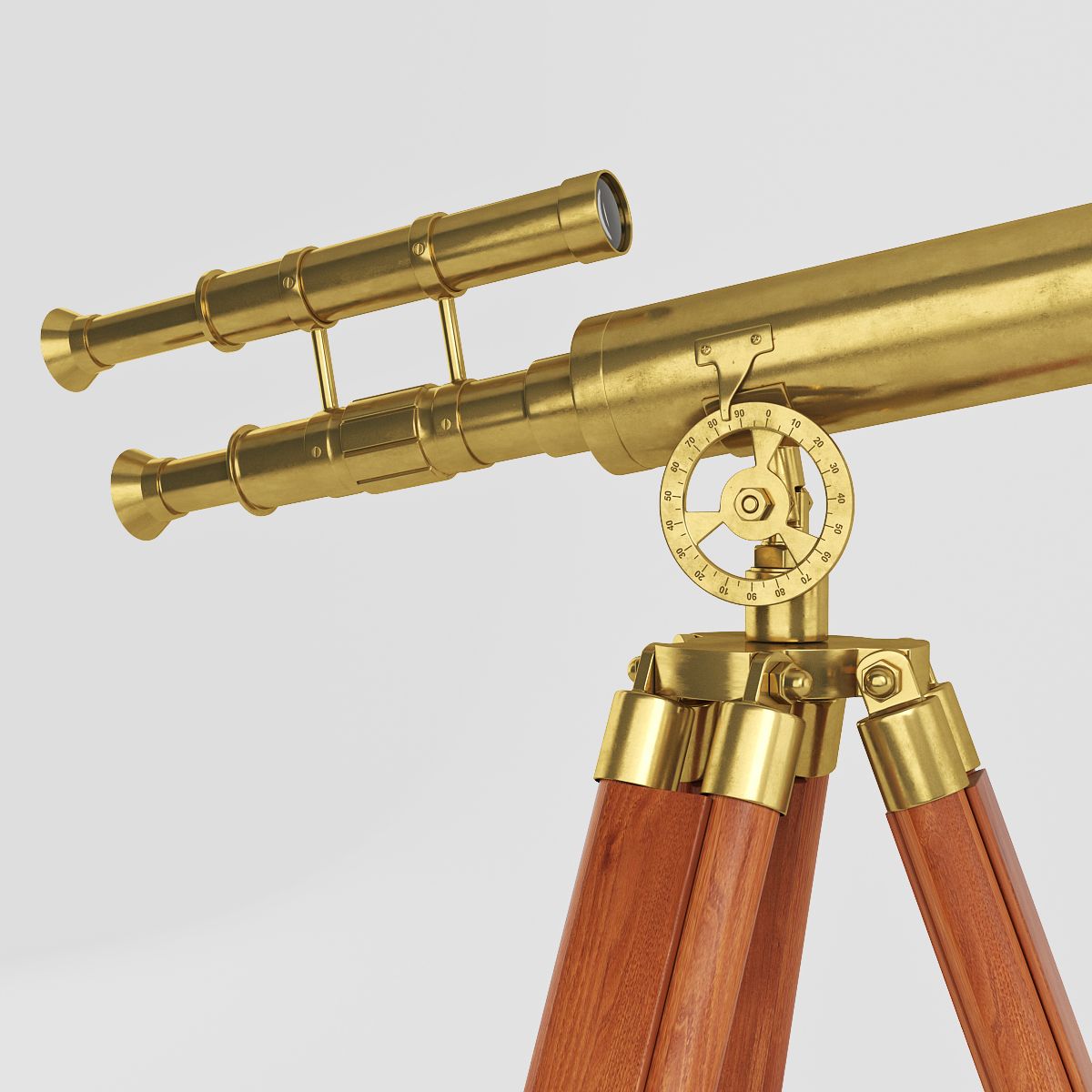 Antyczny Teleskop royalty-free 3d model - Preview no. 5