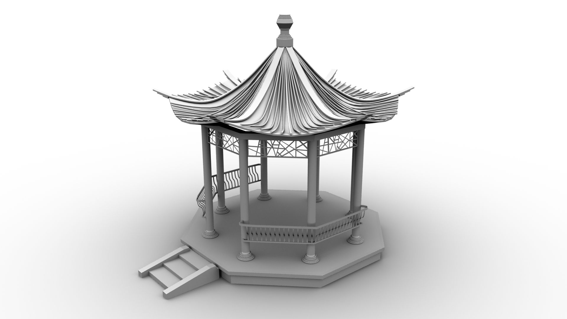 Chinesische Architektur 3d model