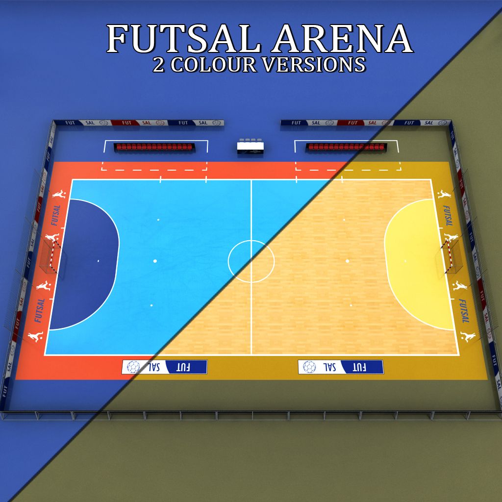 Futsal court arena 3d model