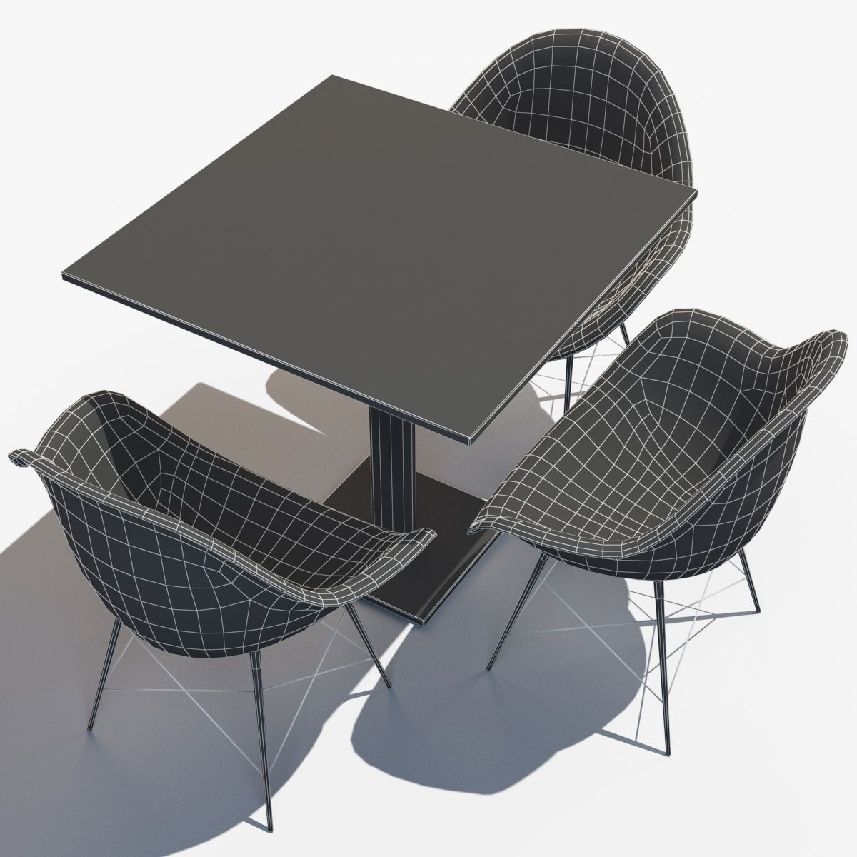 Tisch Stuhl royalty-free 3d model - Preview no. 23