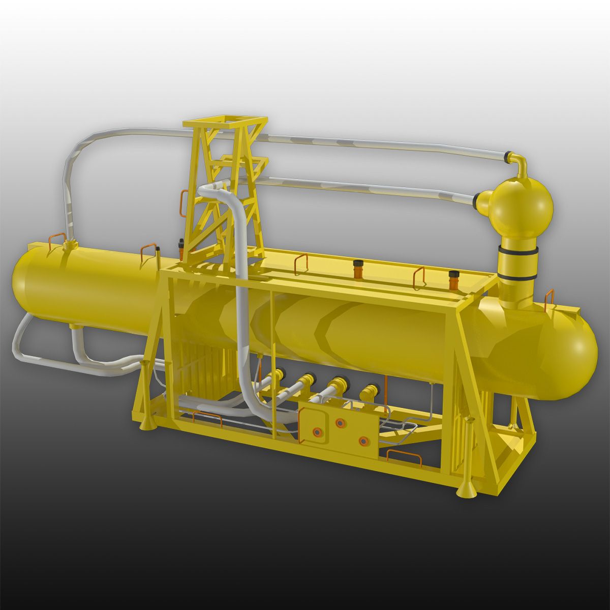 Subsea Separator Vorlage royalty-free 3d model - Preview no. 3