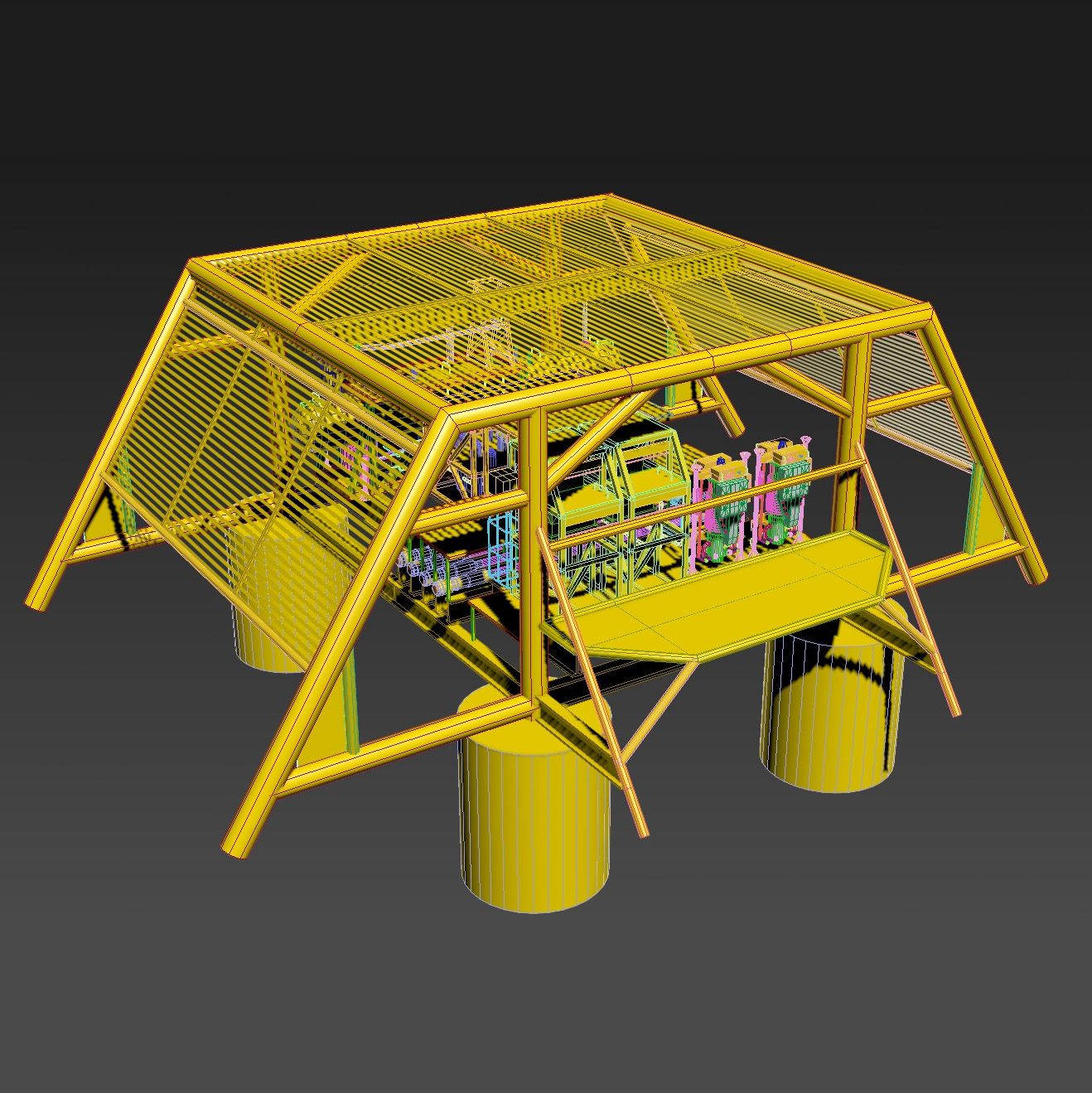 Subsea Separator Vorlage royalty-free 3d model - Preview no. 8