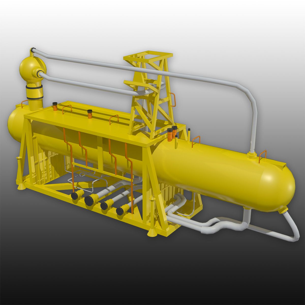 Subsea Separator Vorlage royalty-free 3d model - Preview no. 4