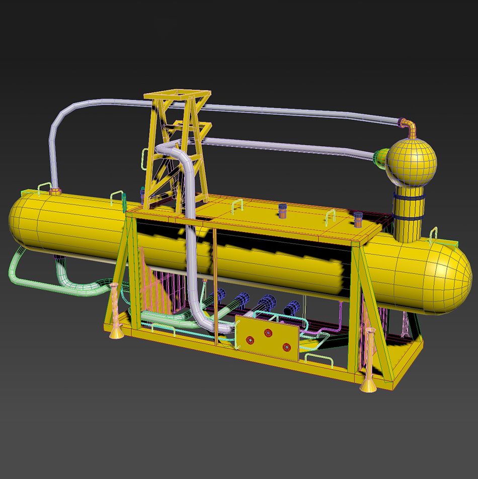 Subsea Separator Vorlage royalty-free 3d model - Preview no. 9