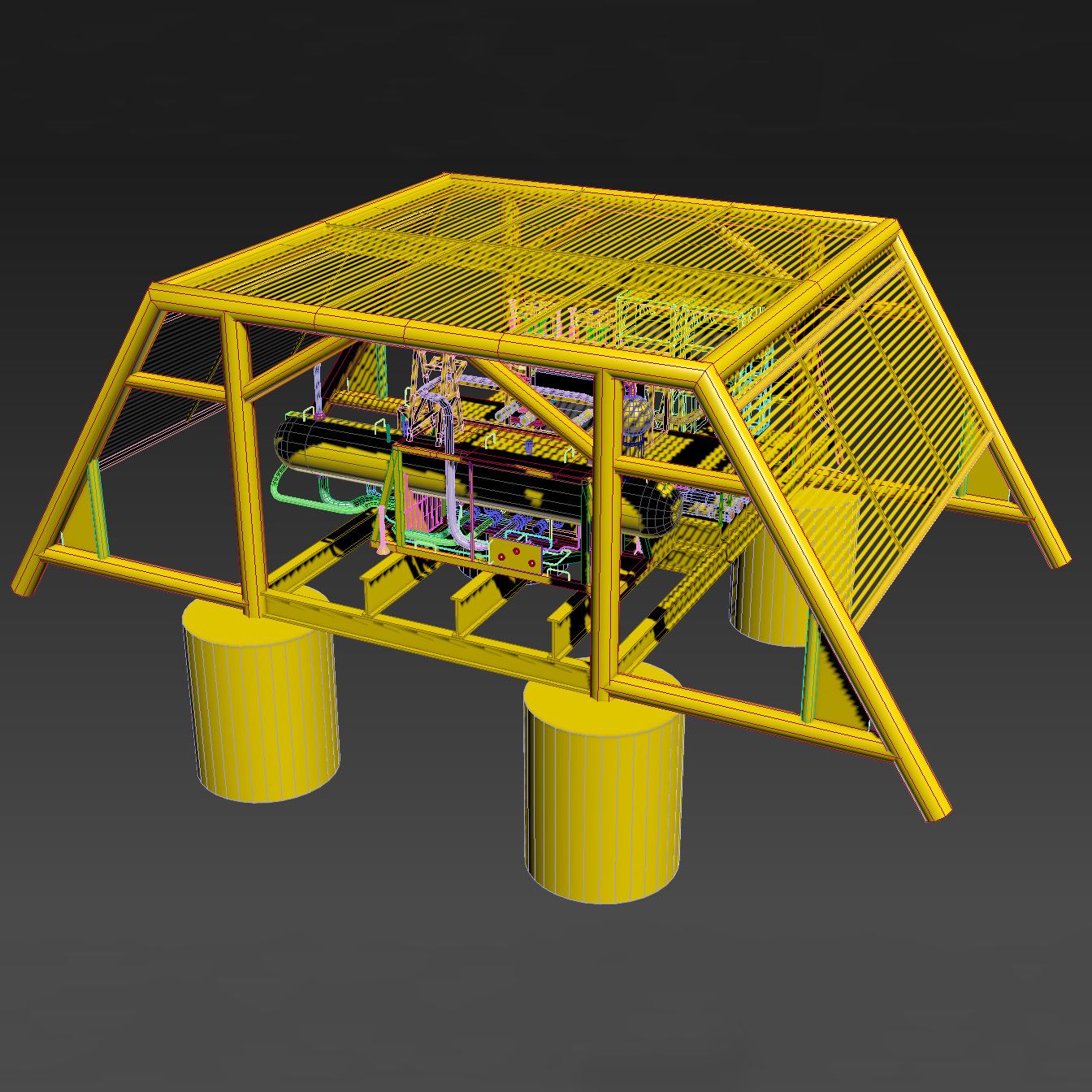 Subsea Separator Vorlage royalty-free 3d model - Preview no. 7