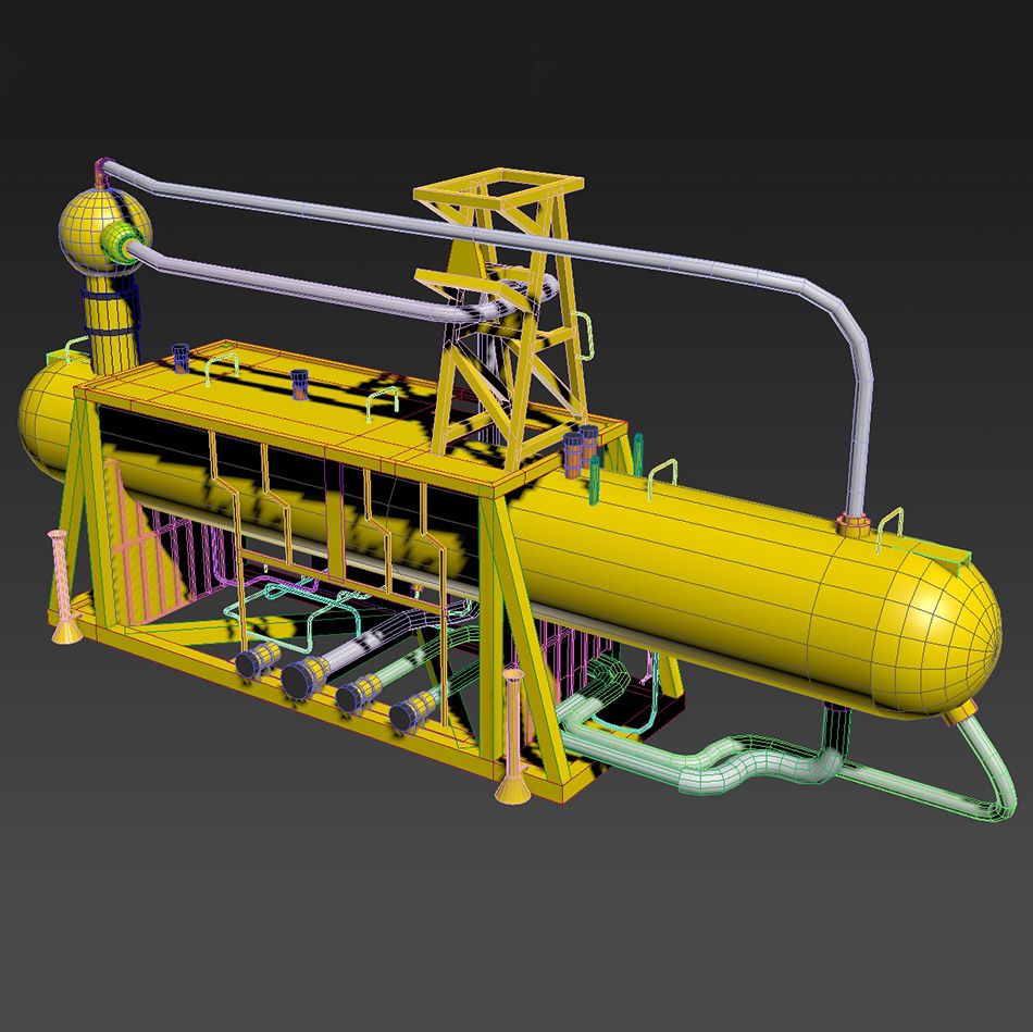 Subsea Separator Vorlage royalty-free 3d model - Preview no. 10