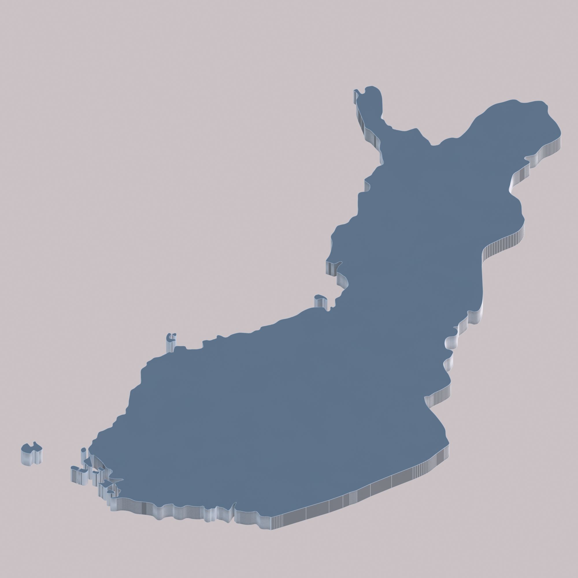 Finland Spline Map 3d model