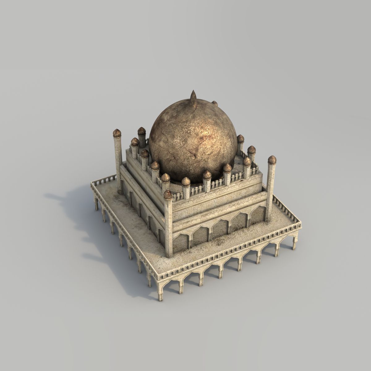 Arabian city - courtyard building 3d model