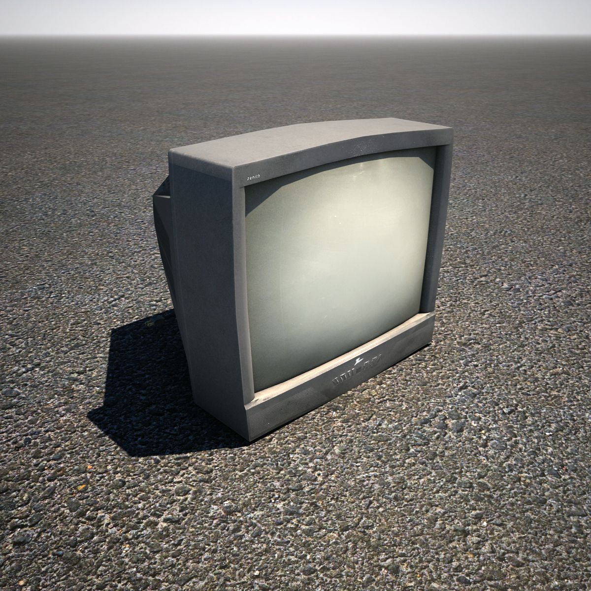 Old CRT Television 3d model