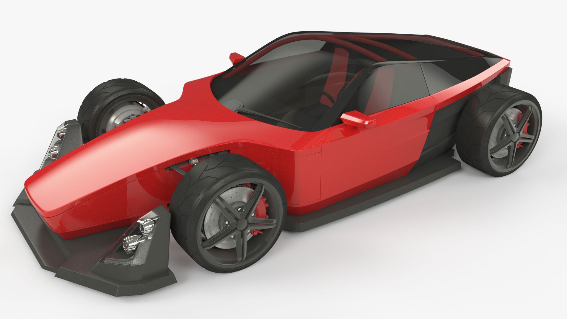 Roter Sportwagen 3d model