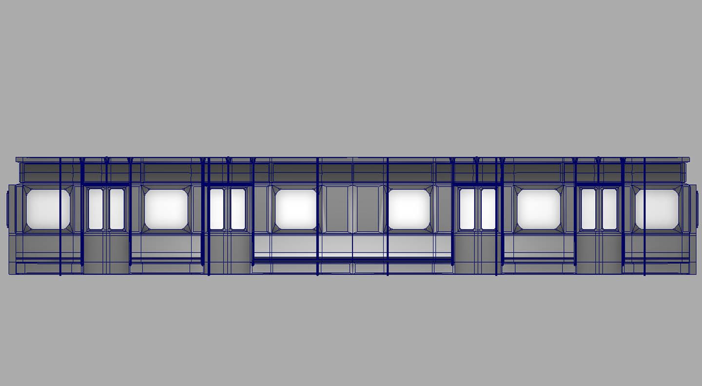 U-Bahn Zuginnenraum royalty-free 3d model - Preview no. 2