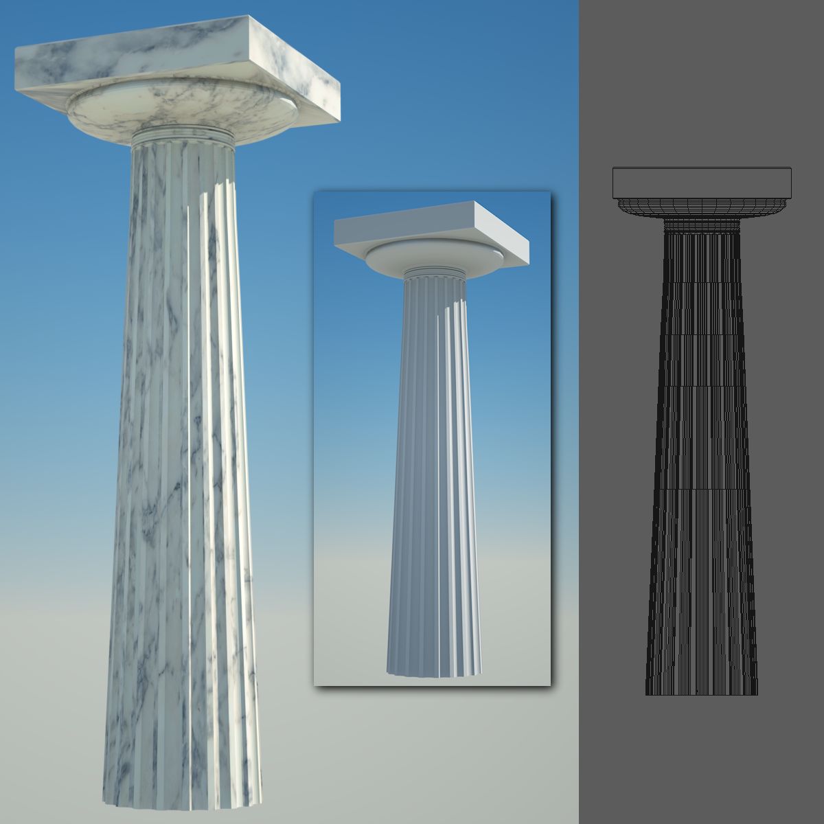 Griechische Säulensammlung royalty-free 3d model - Preview no. 12