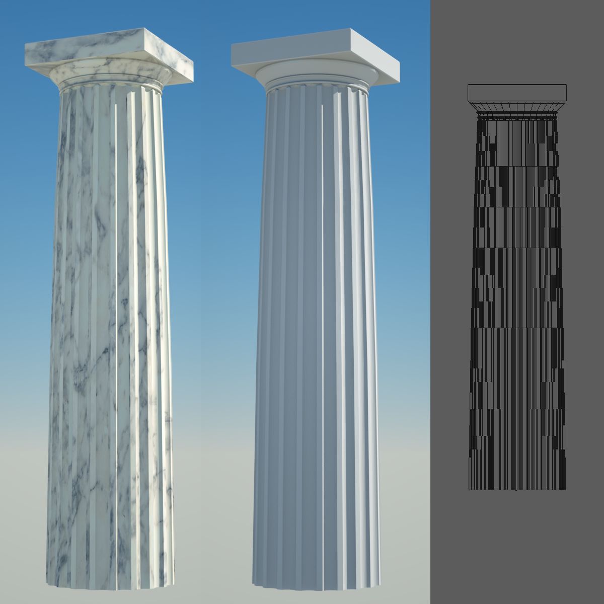 Griechische Säulensammlung royalty-free 3d model - Preview no. 11