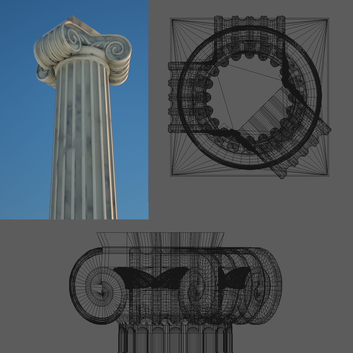 Griechische Säulensammlung royalty-free 3d model - Preview no. 5