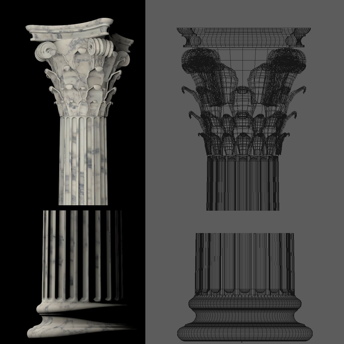 Griechische Säulensammlung royalty-free 3d model - Preview no. 14