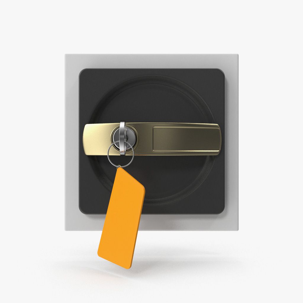 Lock with key 3d model