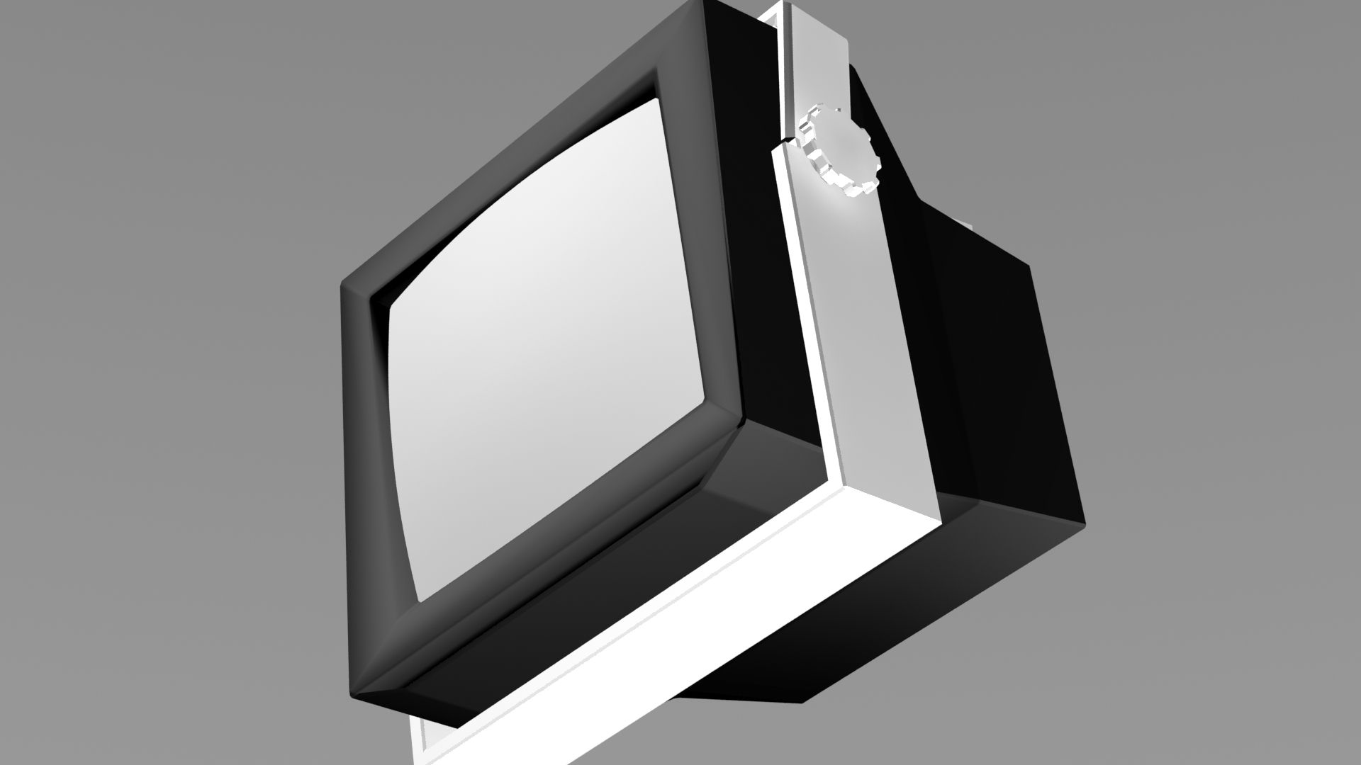 Mounted CRT Television 3d model