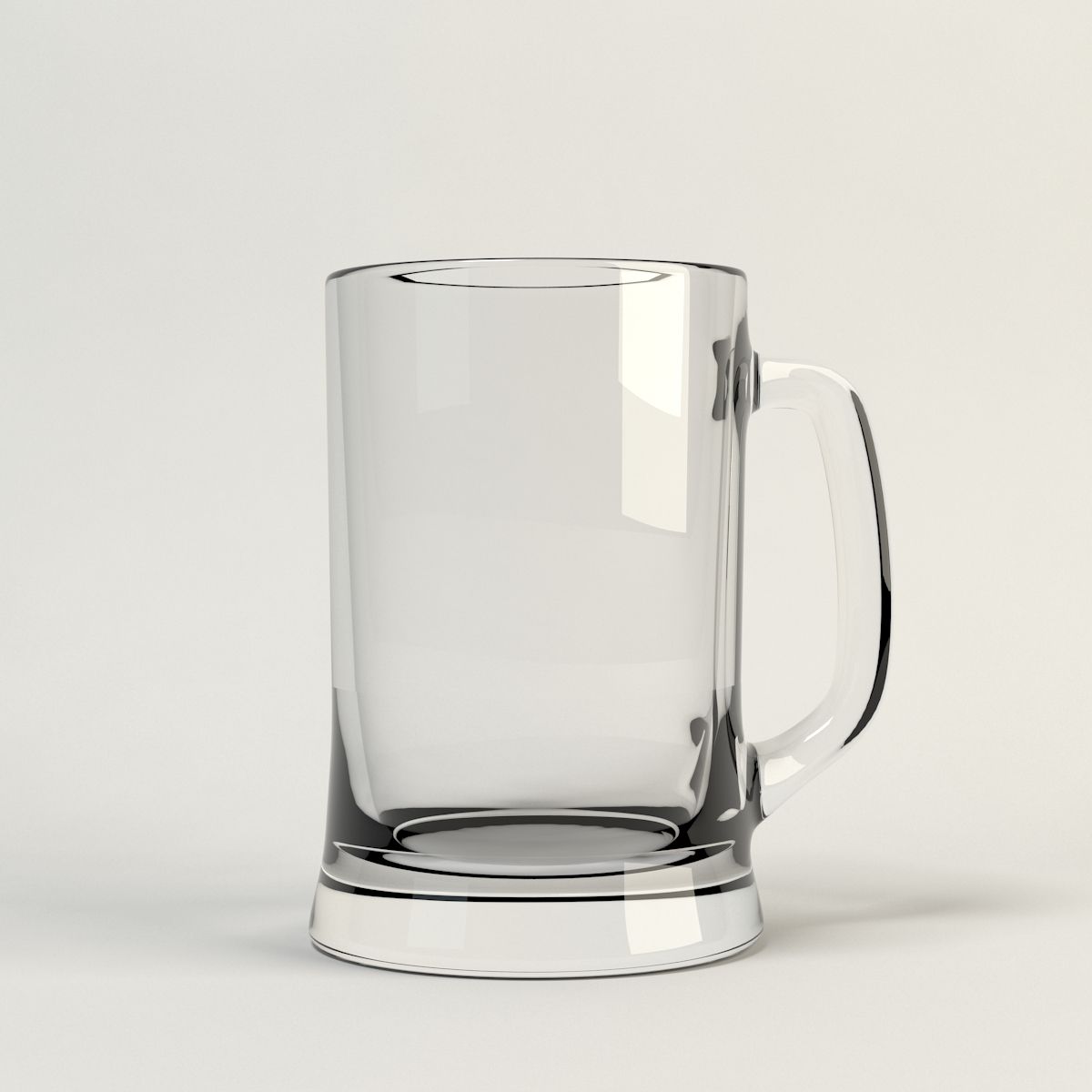 clear beer glass 3d model