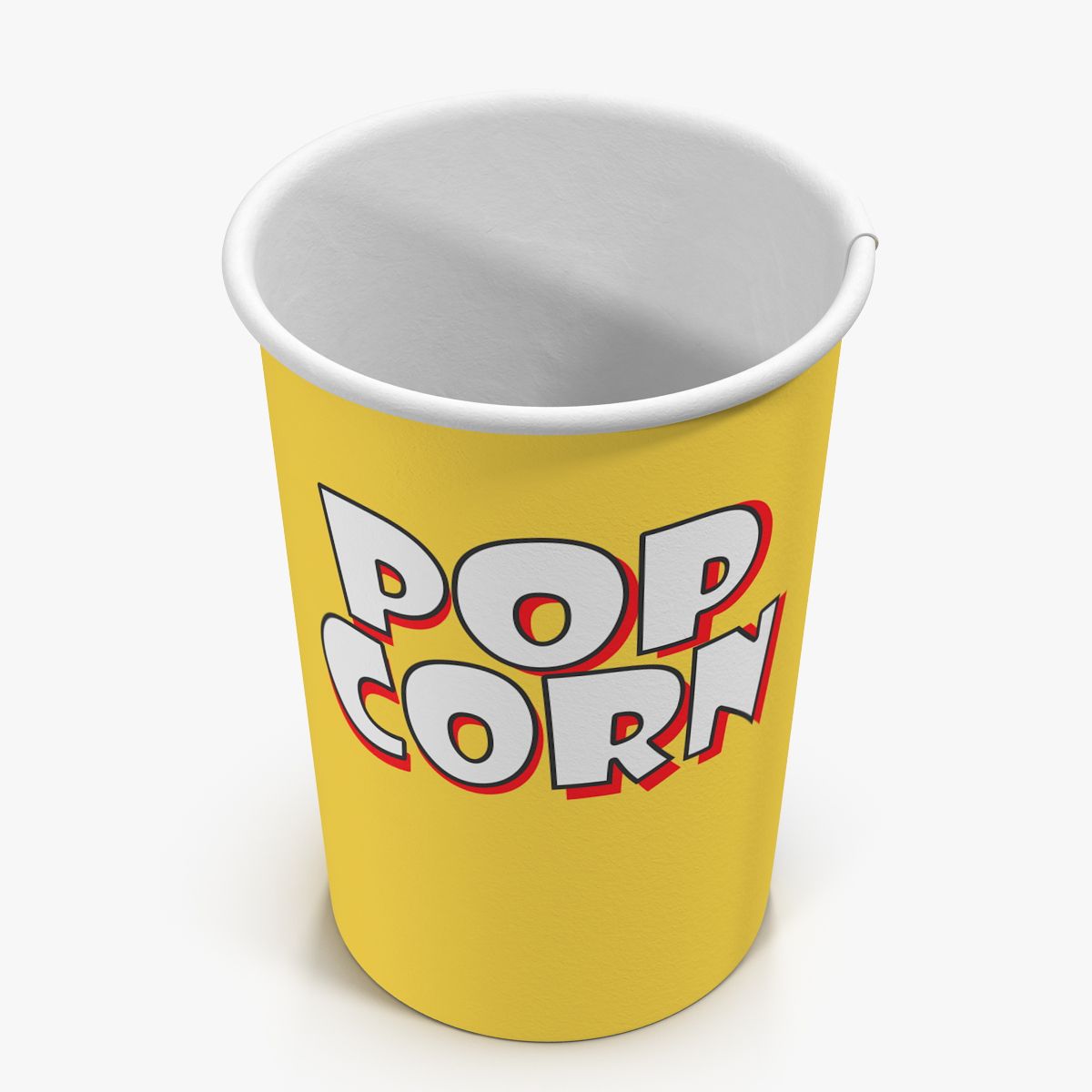 Tasse Popcorn 2 3d model