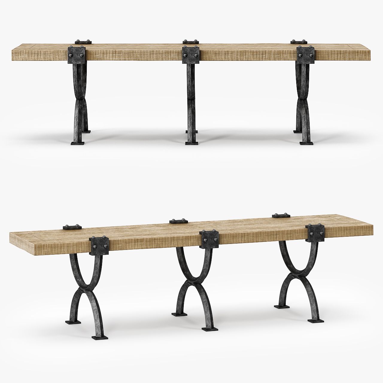 Arteriors Atlas Bench 3d model